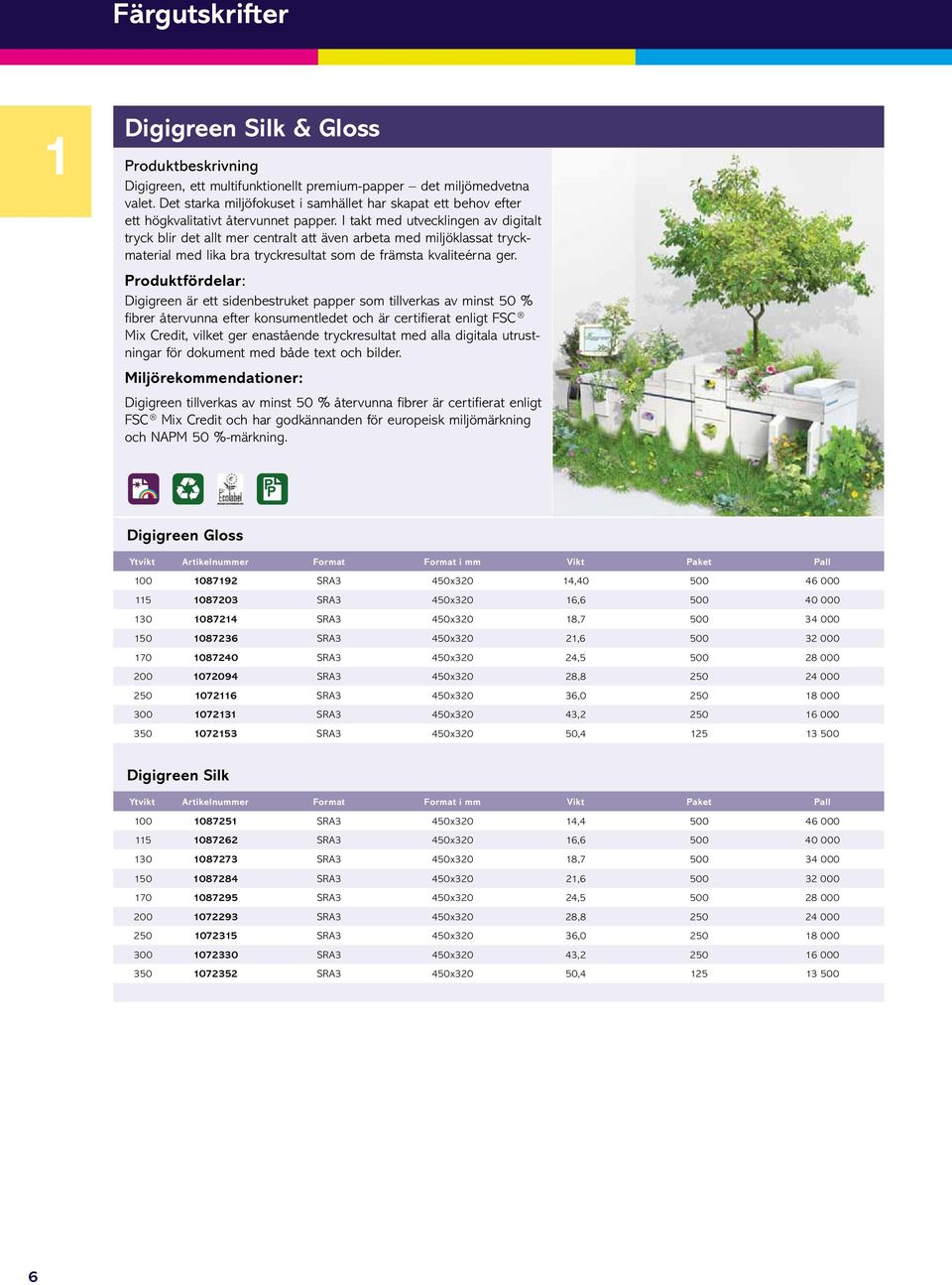 I takt med utvecklingen av digitalt tryck blir det allt mer centralt att även arbeta med miljöklassat tryckmaterial med lika bra tryckresultat som de främsta kvaliteérna ger.