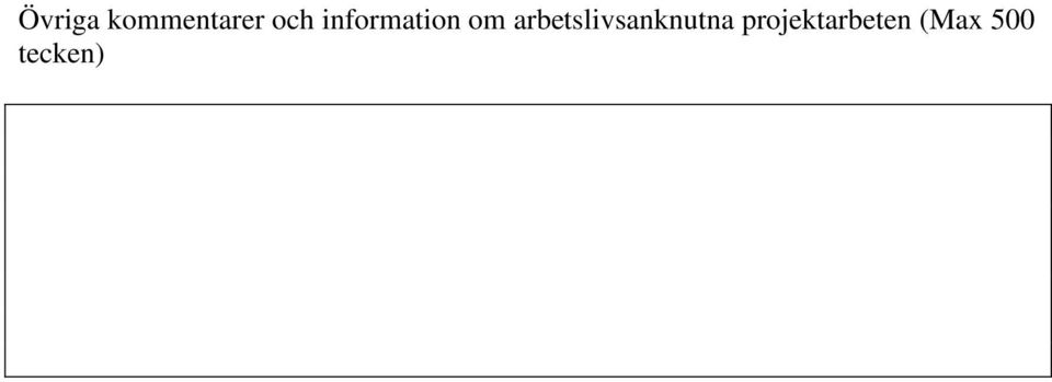 arbetslivsanknutna