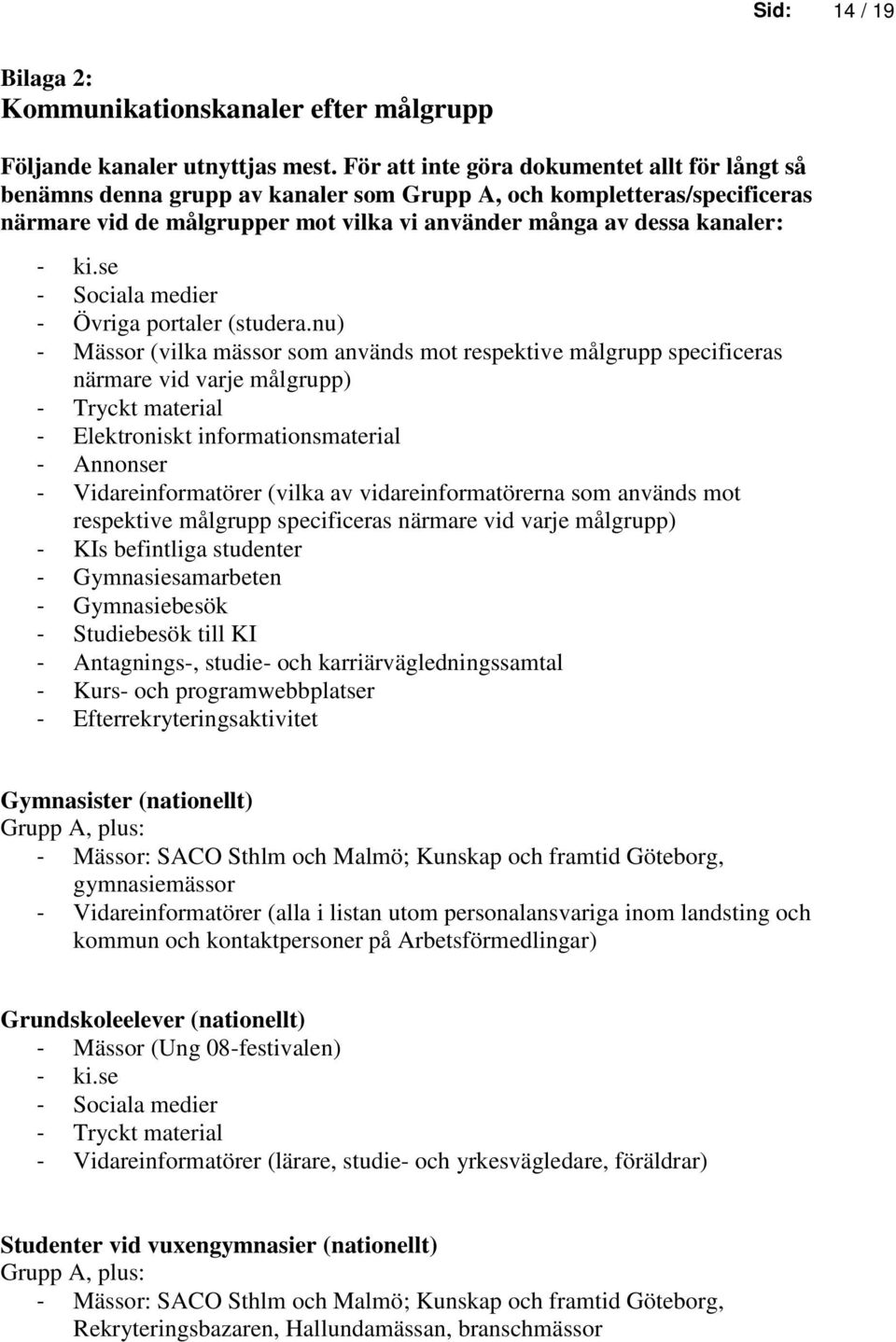 Sociala medier - Övriga portaler (studera.