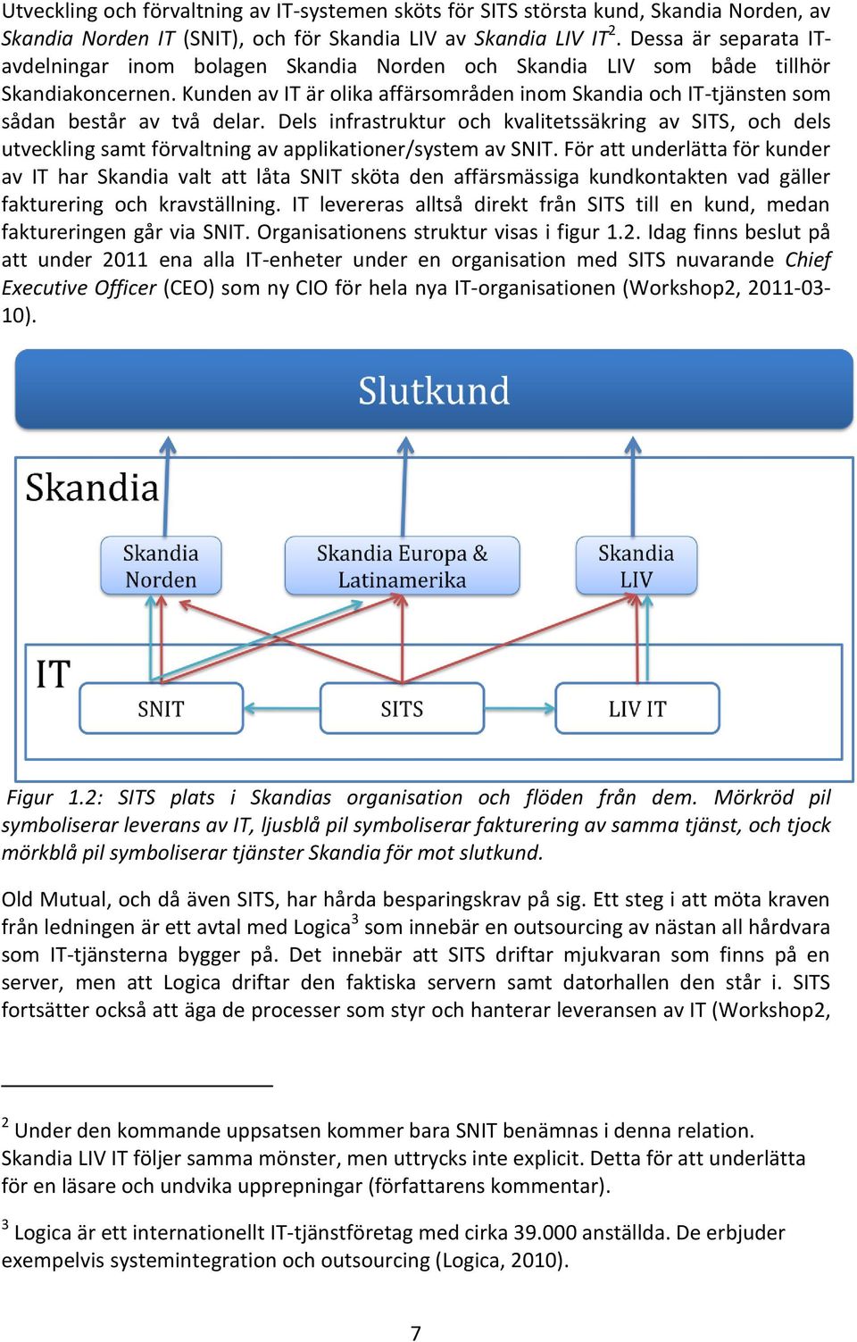 Kunden av IT är olika affärsområden inom Skandia och IT-tjänsten som sådan består av två delar.