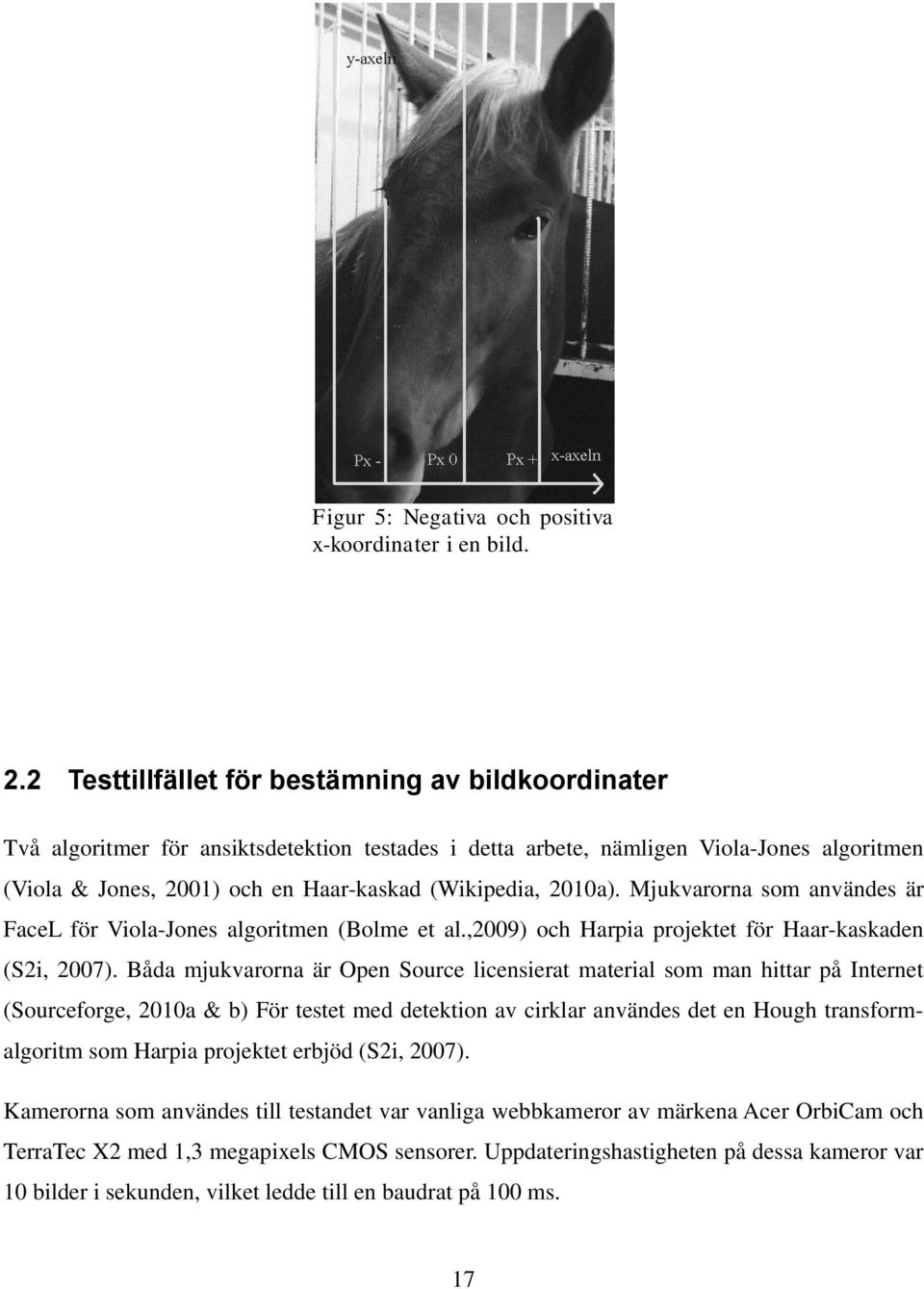 2010a). Mjukvarorna som användes är FaceL för Viola-Jones algoritmen (Bolme et al.,2009) och Harpia projektet för Haar-kaskaden (S2i, 2007).