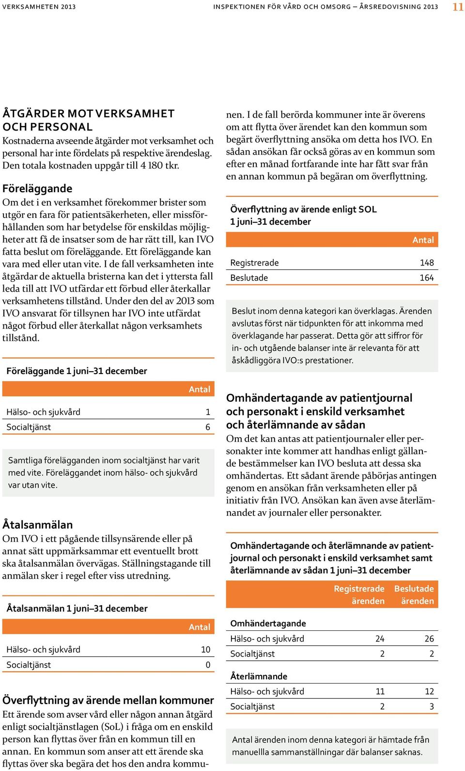 Föreläggande Om det i en verksamhet förekommer brister som utgör en fara för patientsäkerheten, eller missförhållanden som har betydelse för enskildas möjligheter att få de insatser som de har rätt
