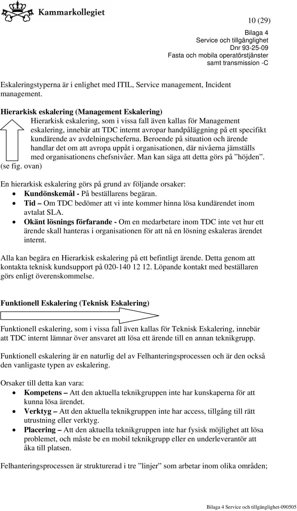 av avdelningscheferna. Beroende på situation och ärende handlar det om att avropa uppåt i organisationen, där nivåerna jämställs med organisationens chefsnivåer. Man kan säga att detta görs på höjden.