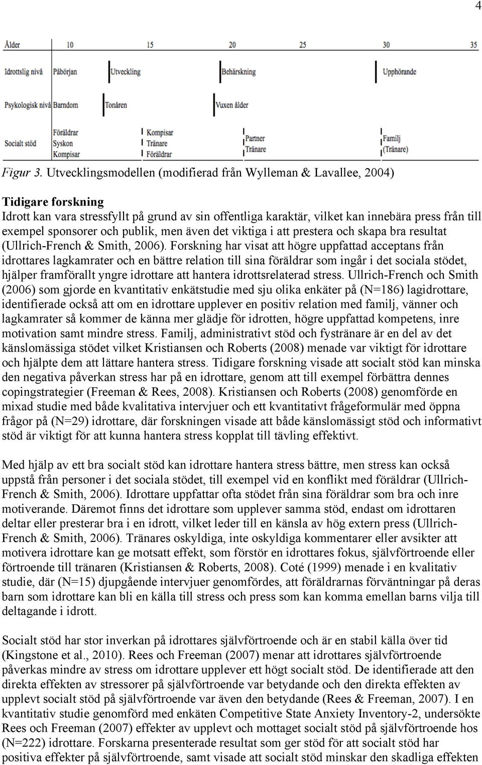 sponsorer och publik, men även det viktiga i att prestera och skapa bra resultat (Ullrich-French & Smith, 2006).