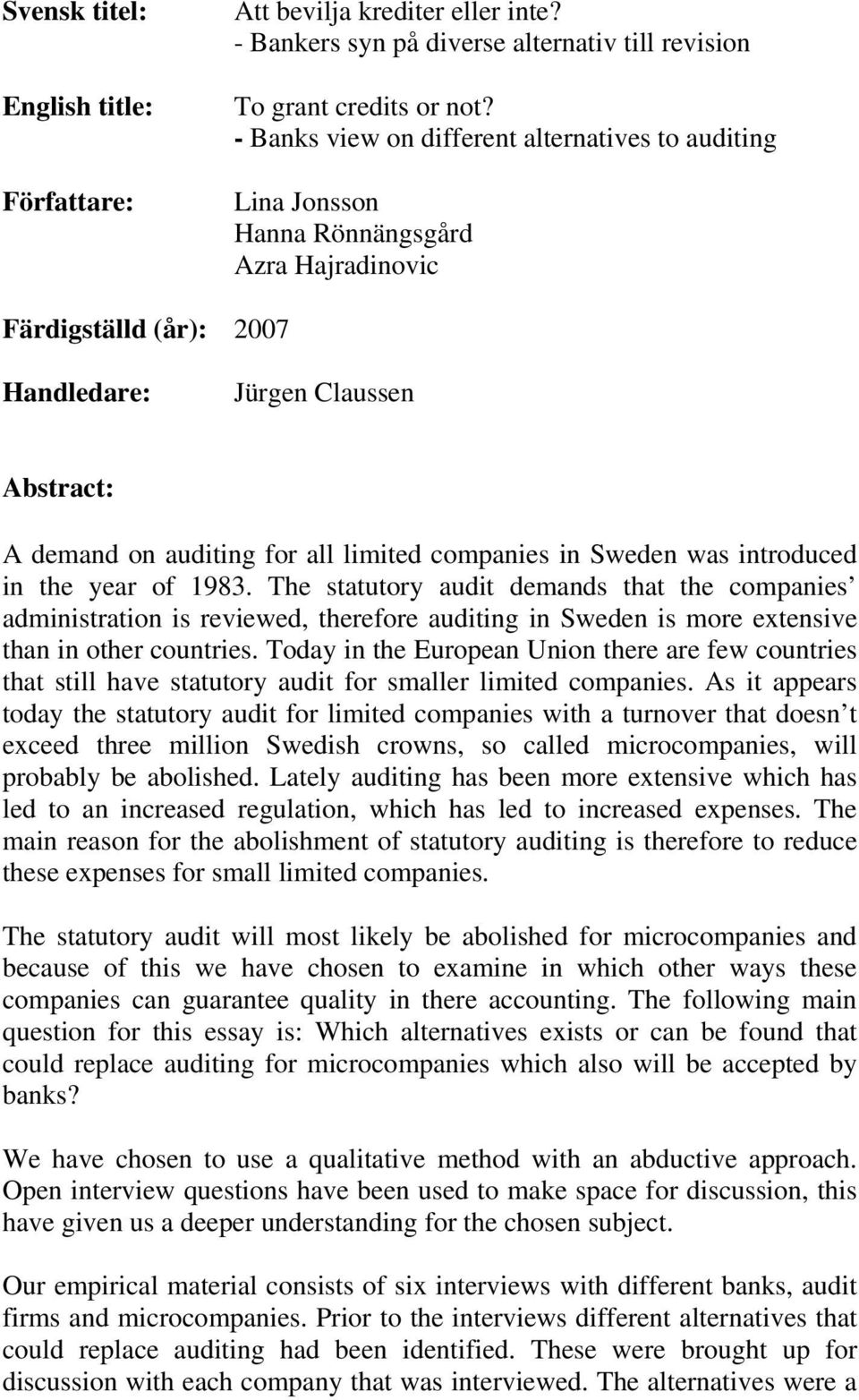 companies in Sweden was introduced in the year of 1983.