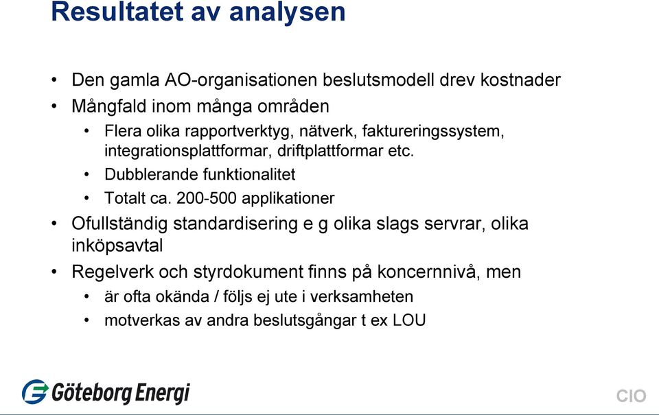 Dubblerande funktionalitet Totalt ca.