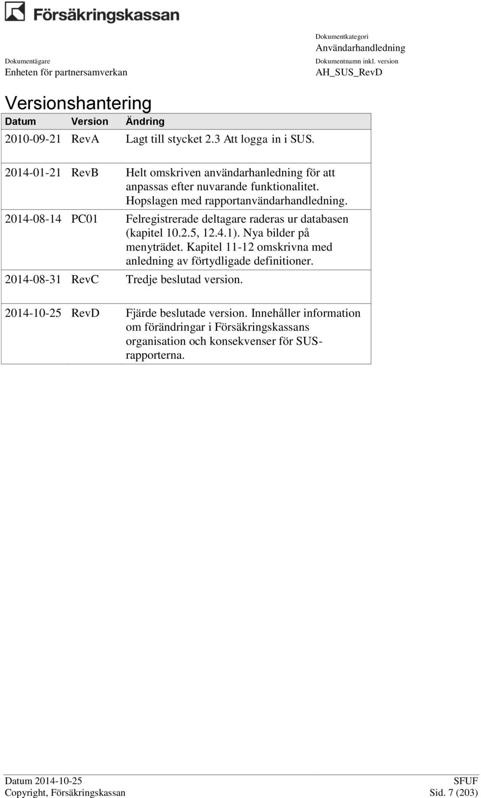 2014-08-14 PC01 Felregistrerade deltagare raderas ur databasen (kapitel 10.2.5, 12.4.1). Nya bilder på menyträdet.