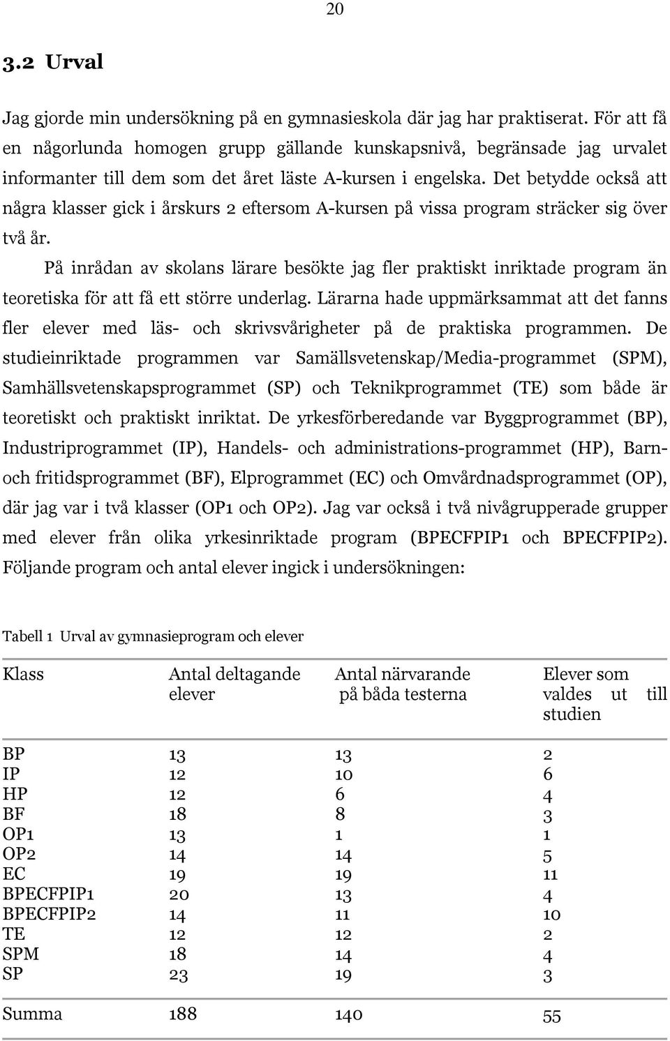 Det betydde också att några klasser gick i årskurs 2 eftersom A-kursen på vissa program sträcker sig över två år.