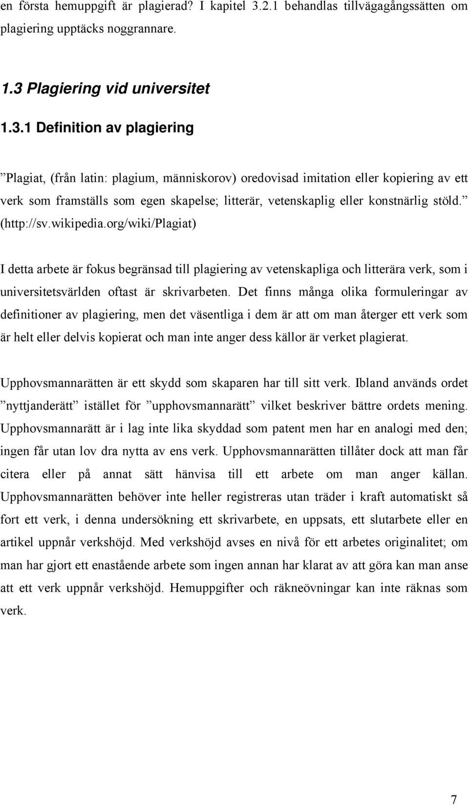 Plagiering vid universitet 1.3.