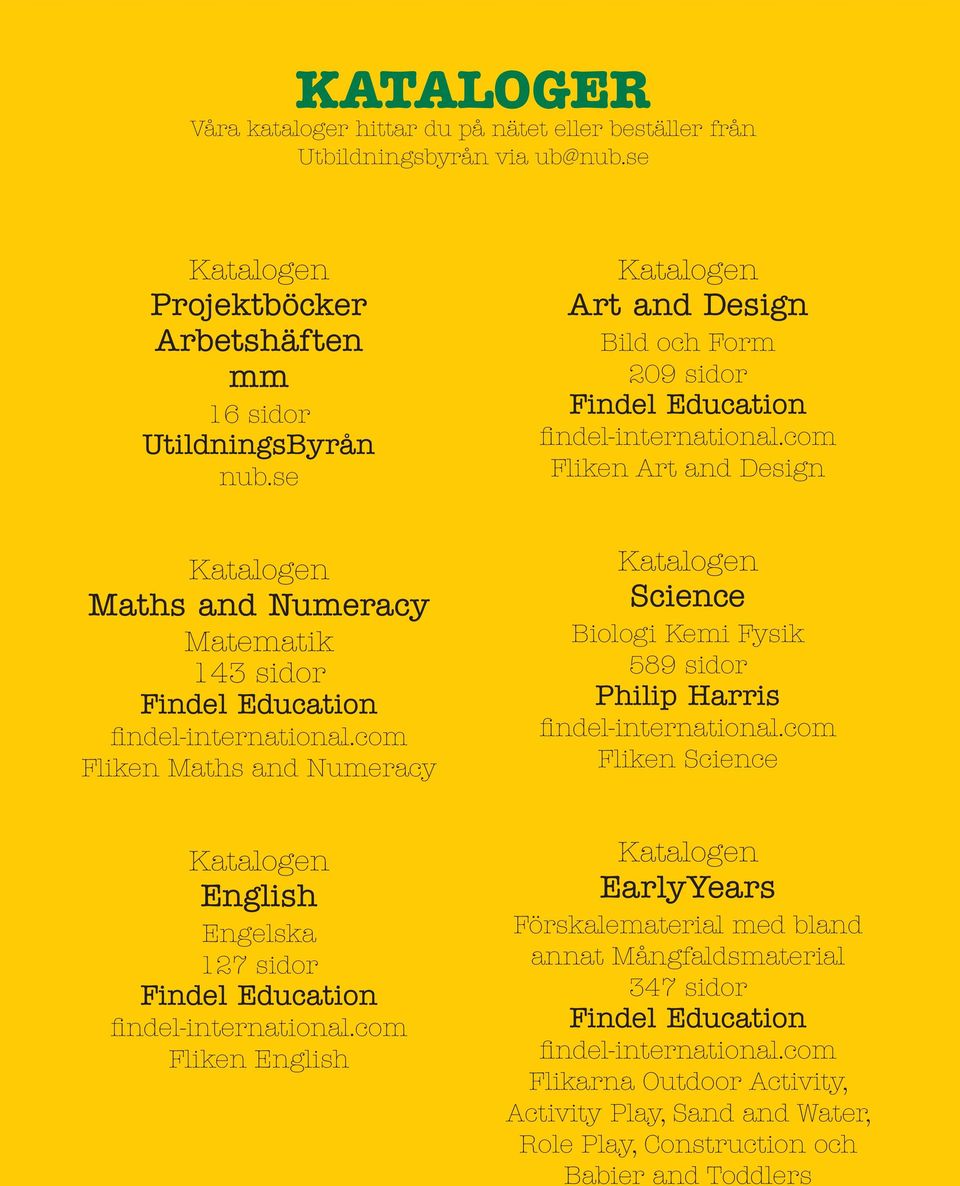 com Fliken Art and Design Katalogen Maths and Numeracy Matematik 143 sidor Findel Education findel-international.