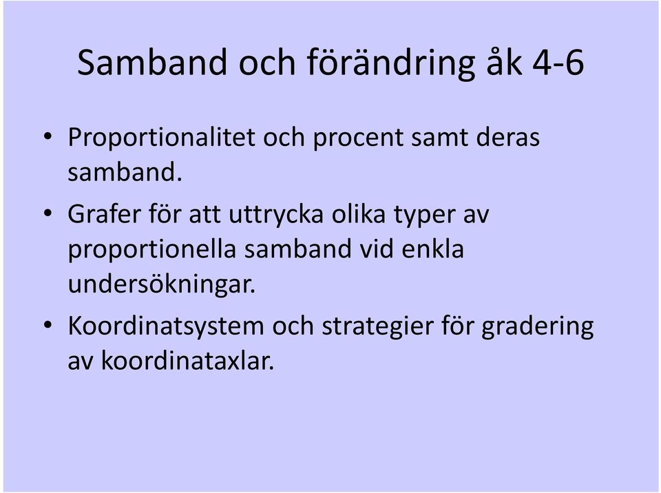 Grafer för att uttrycka olika typer av proportionella