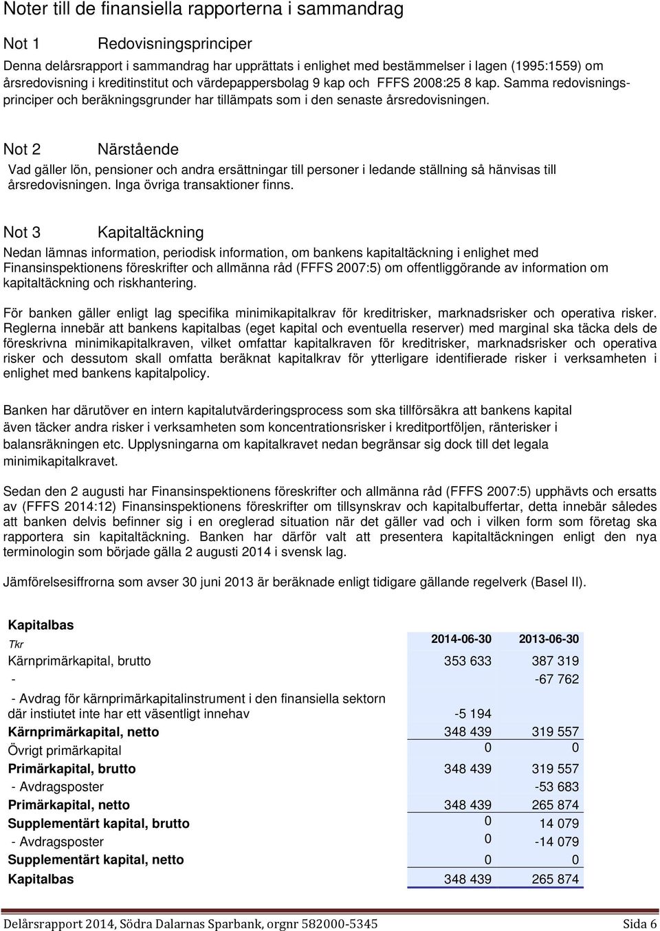 Not 2 Närstående Vad gäller lön, pensioner och andra ersättningar till personer i ledande ställning så hänvisas till årsredovisningen. Inga övriga transaktioner finns.