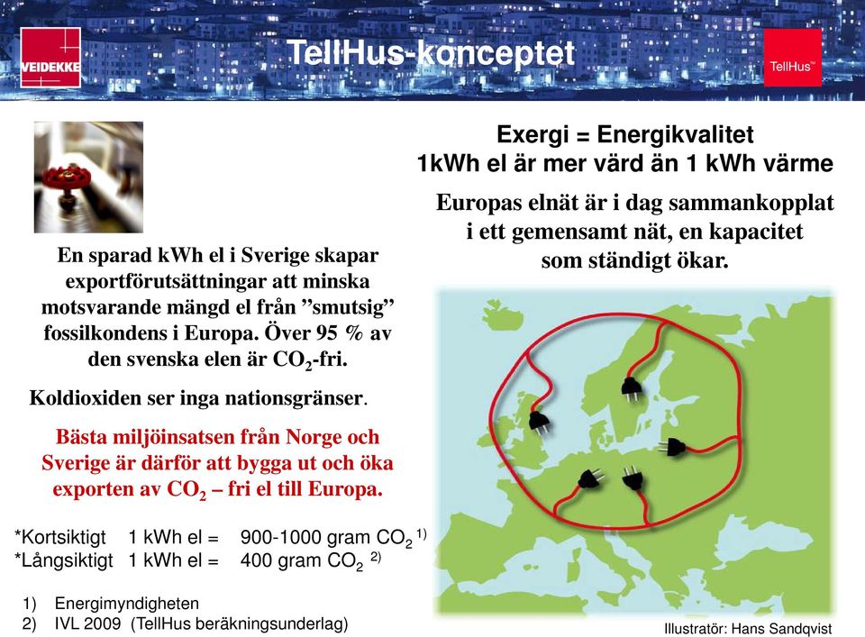 Bästa miljöinsatsen från Norge och Sverige är därför att bygga ut och öka exporten av CO 2 fri el till Europa.
