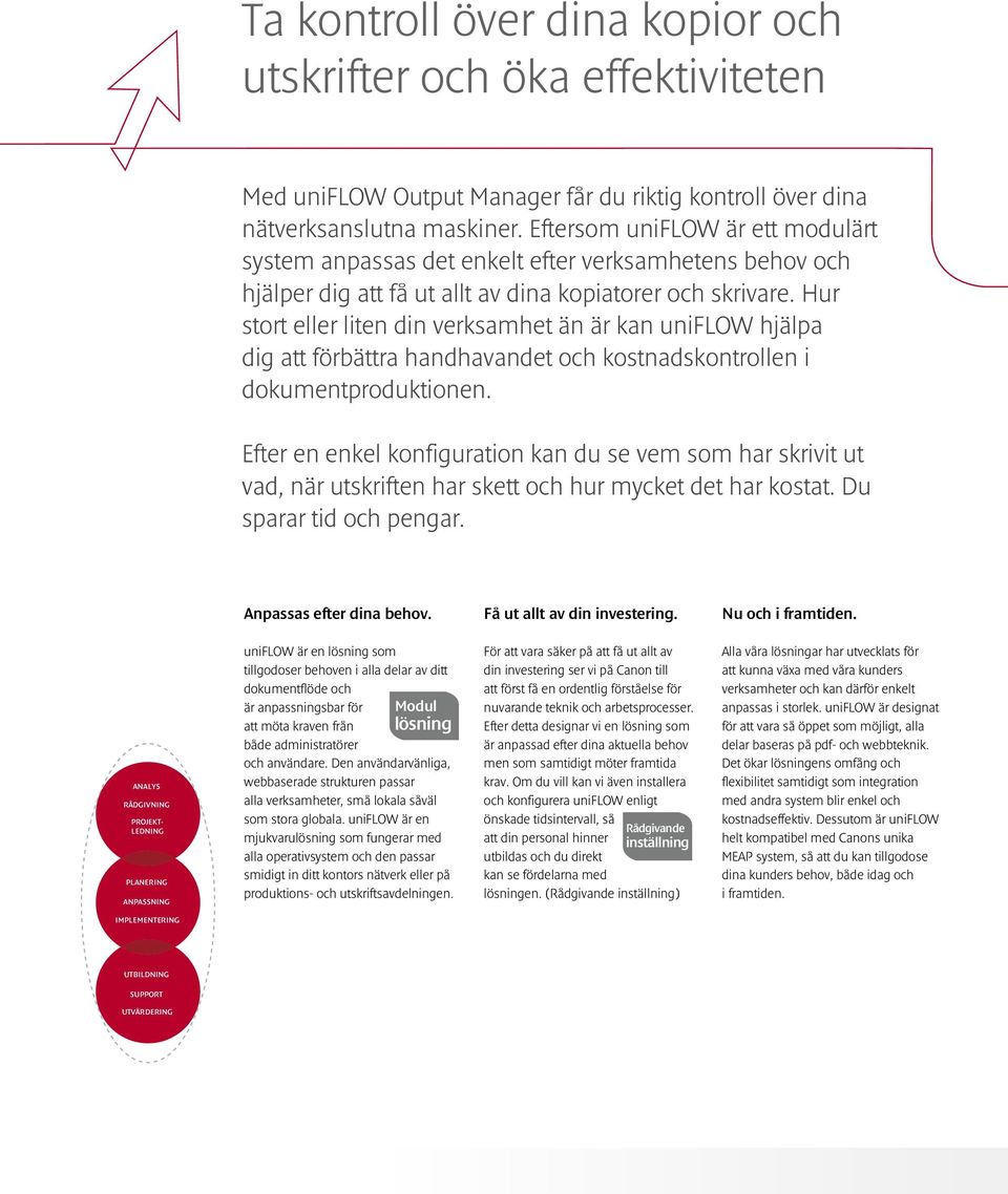 Hur stort eller liten din verksamhet än är kan uniflow hjälpa dig att förbättra handhavandet och kostnadskontrollen i dokumentproduktionen.