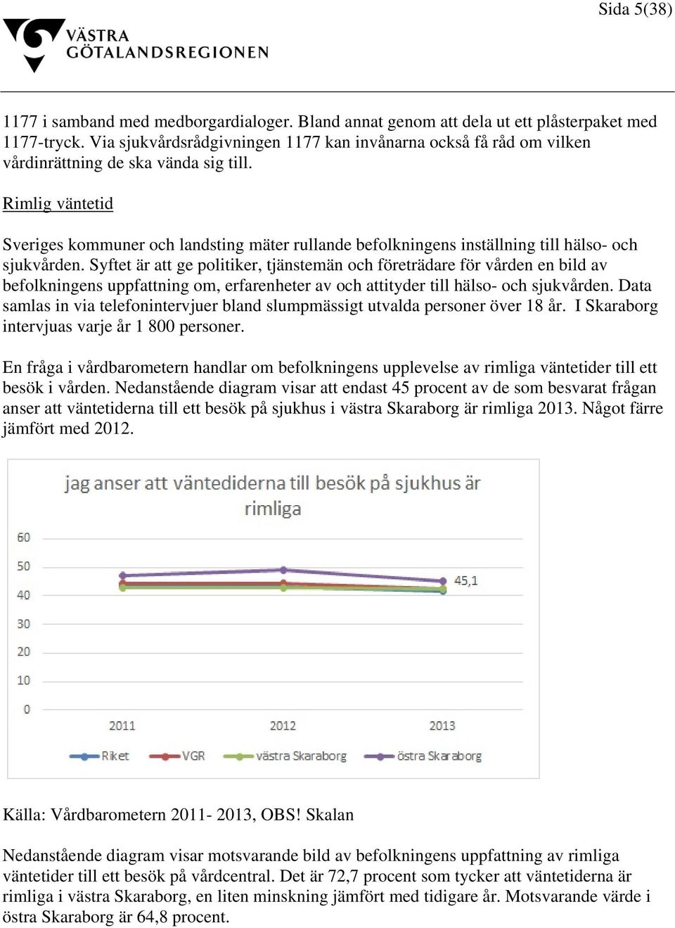 Rimlig väntetid Sveriges kommuner och landsting mäter rullande befolkningens inställning till hälso- och sjukvården.