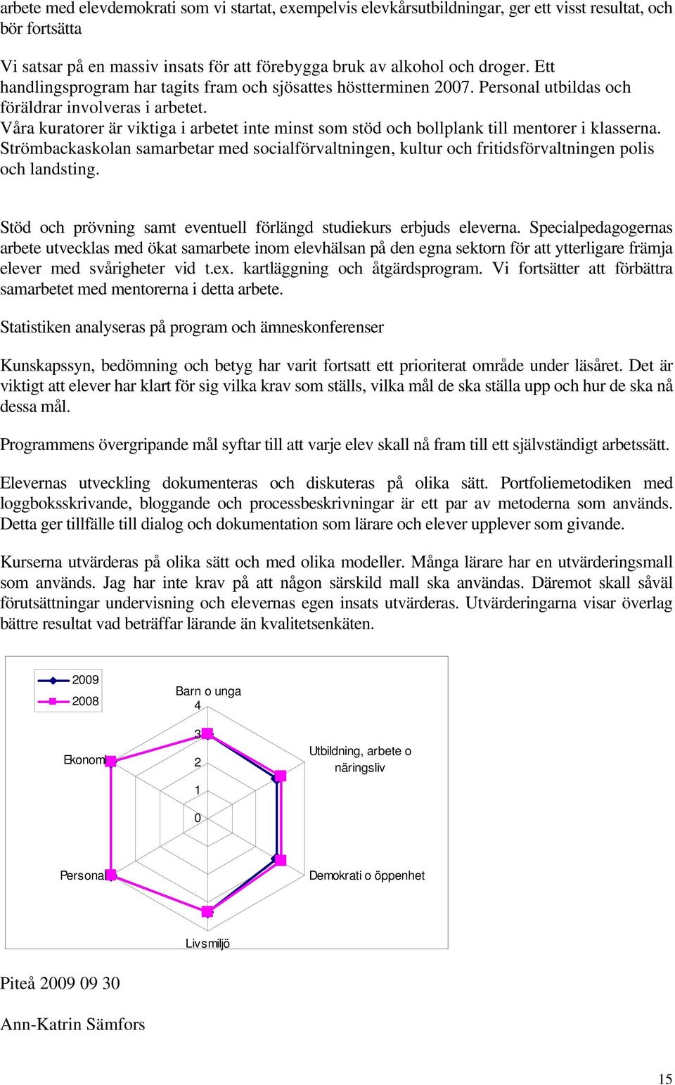 Våra kuratorer är viktiga i arbetet inte minst som stöd och bollplank till mentorer i klasserna.