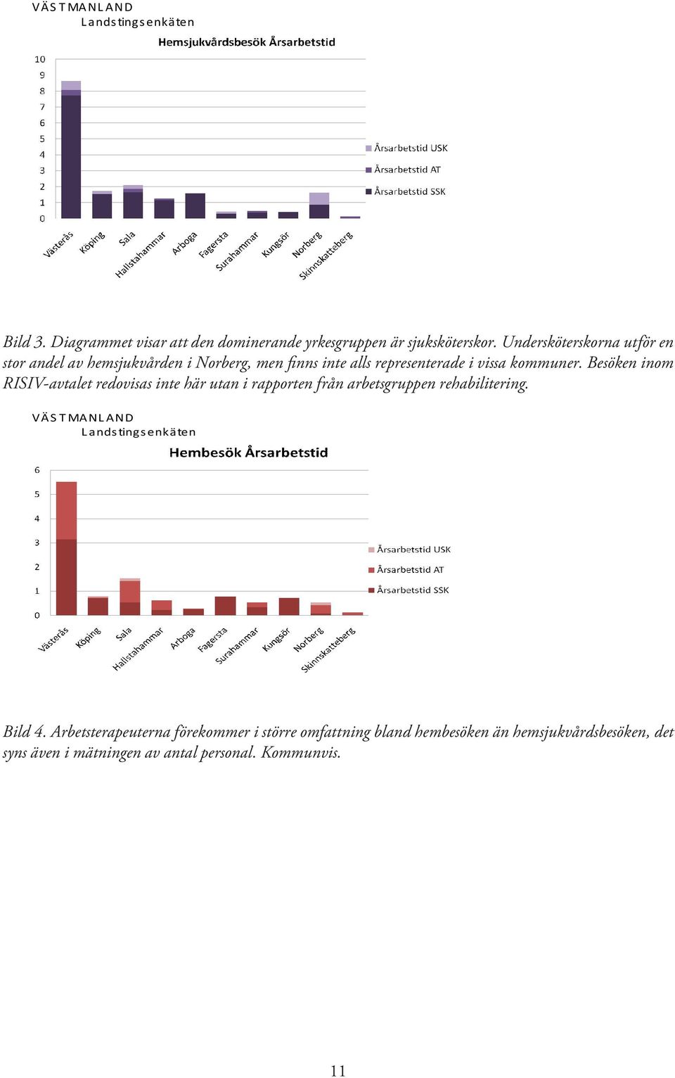 Besöken inom RISIV-avtalet redovisas inte här utan i rapporten från arbetsgruppen rehabilitering.