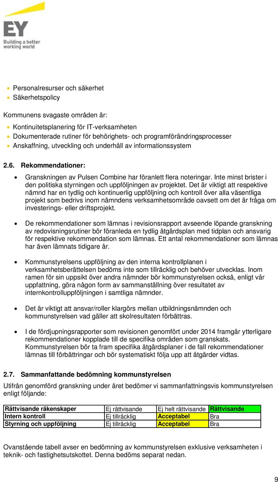 Inte minst brister i den politiska styrningen och uppföljningen av projektet.