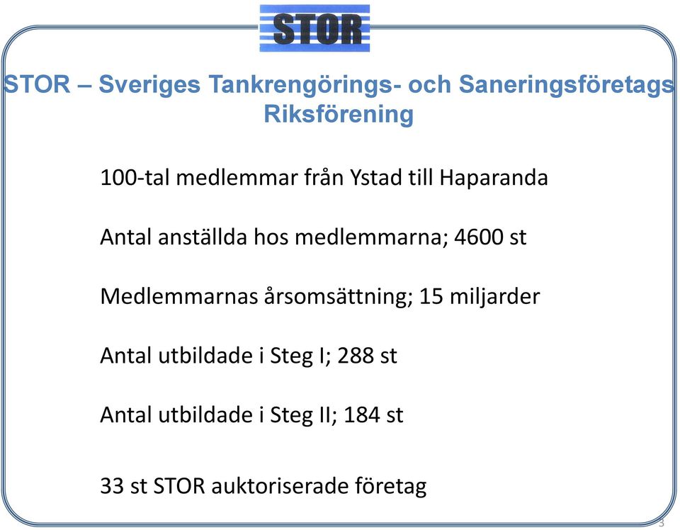 4600 st Medlemmarnas årsomsättning; 15 miljarder Antal utbildade i Steg