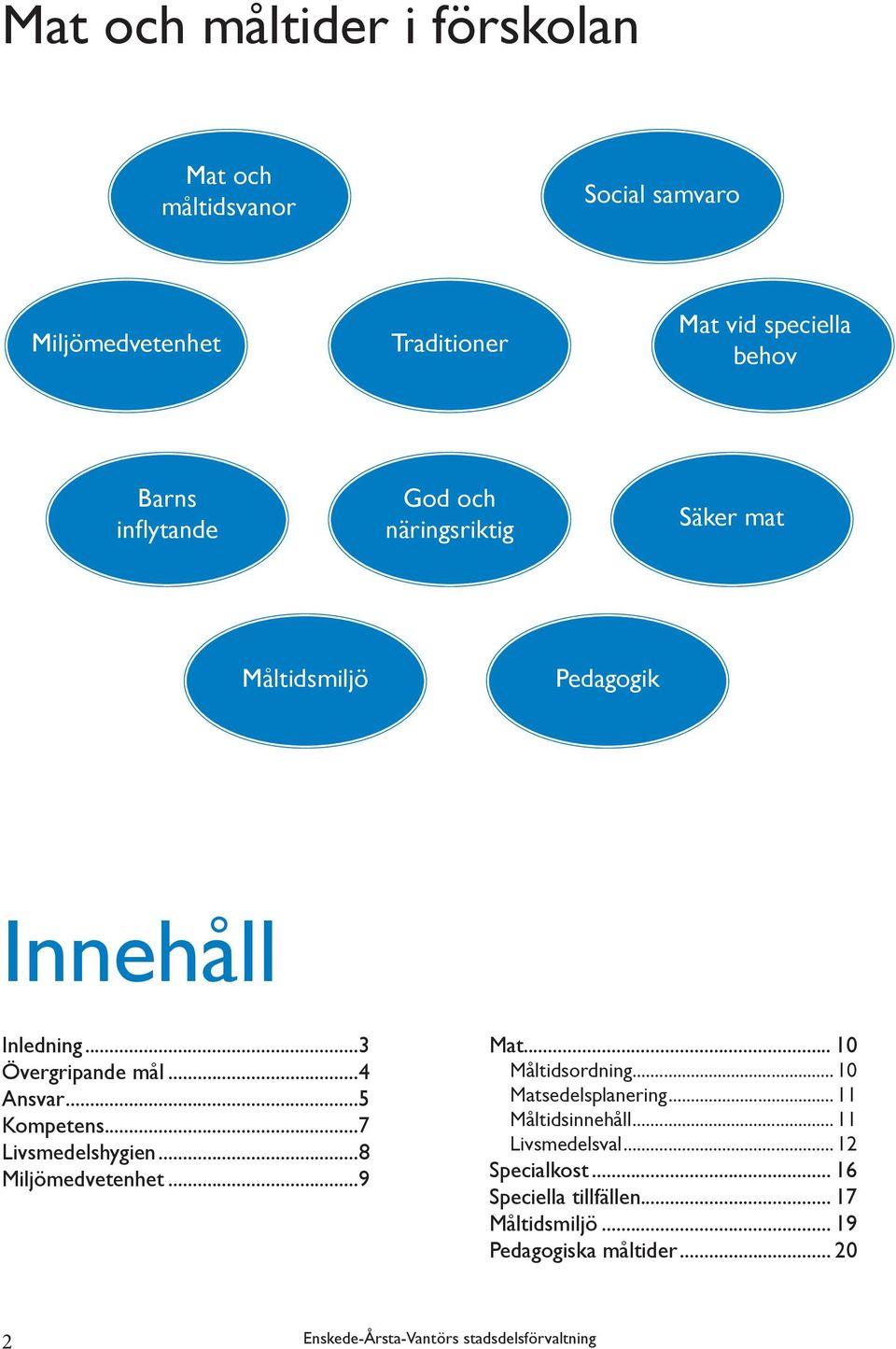 ..5 Kompetens...7 Livsmedelshygien...8 Miljömedvetenhet...9 Mat... 10 Måltidsordning... 10 Matsedelsplanering.