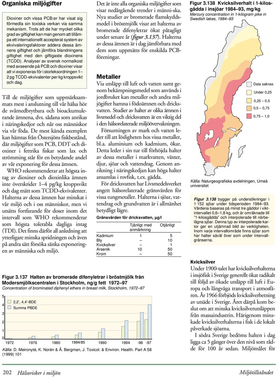 Halterna av dessa ämnen är i dag jämförbara med dem som uppmätts för enskilda PCBföreningar.