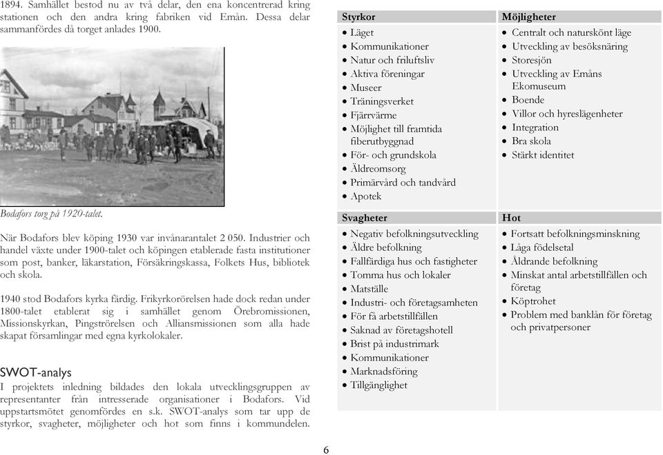 Industrier och handel växte under 1900-talet och köpingen etablerade fasta institutioner som post, banker, läkarstation, Försäkringskassa, Folkets Hus, bibliotek och skola.