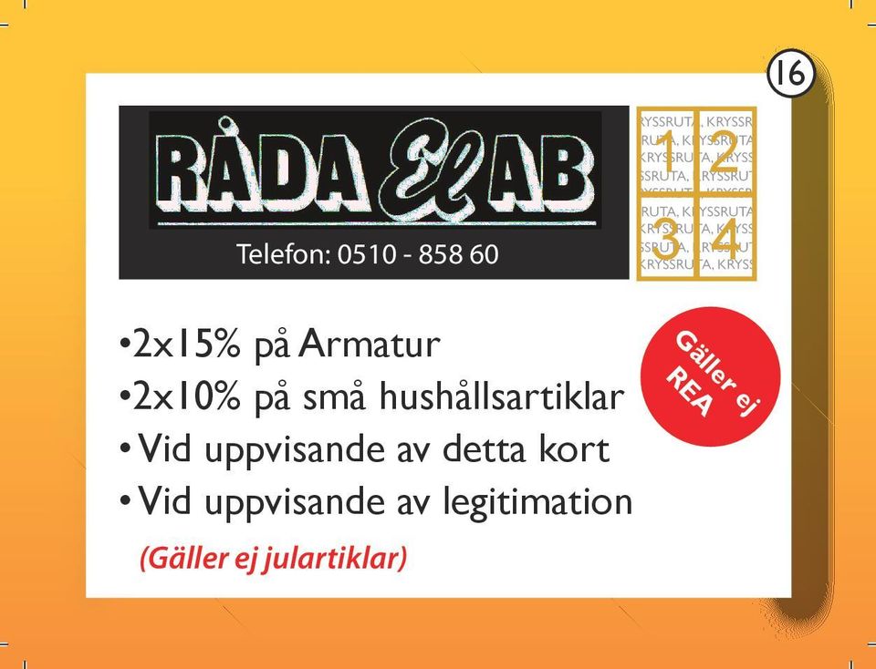 Armatur 2x10% på små