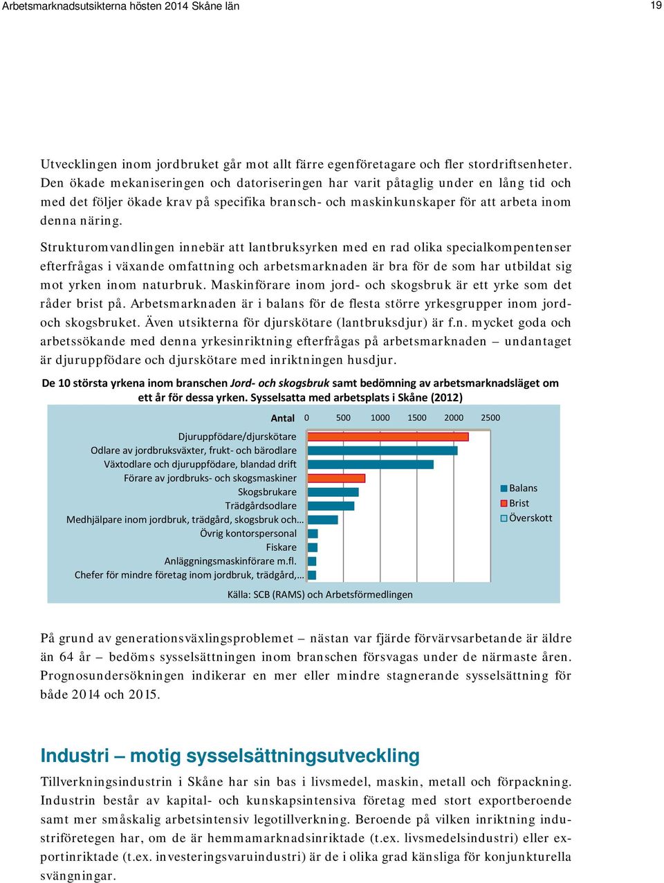 Strukturomvandlingen innebär att lantbruksyrken med en rad olika specialkompentenser efterfrågas i växande omfattning och arbetsmarknaden är bra för de som har utbildat sig mot yrken inom naturbruk.