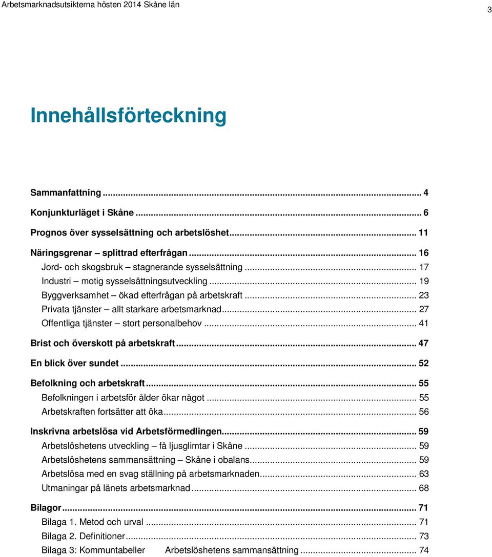 .. 23 Privata tjänster allt starkare arbetsmarknad... 27 Offentliga tjänster stort personalbehov... 41 Brist och överskott på arbetskraft... 47 En blick över sundet... 52 Befolkning och arbetskraft.