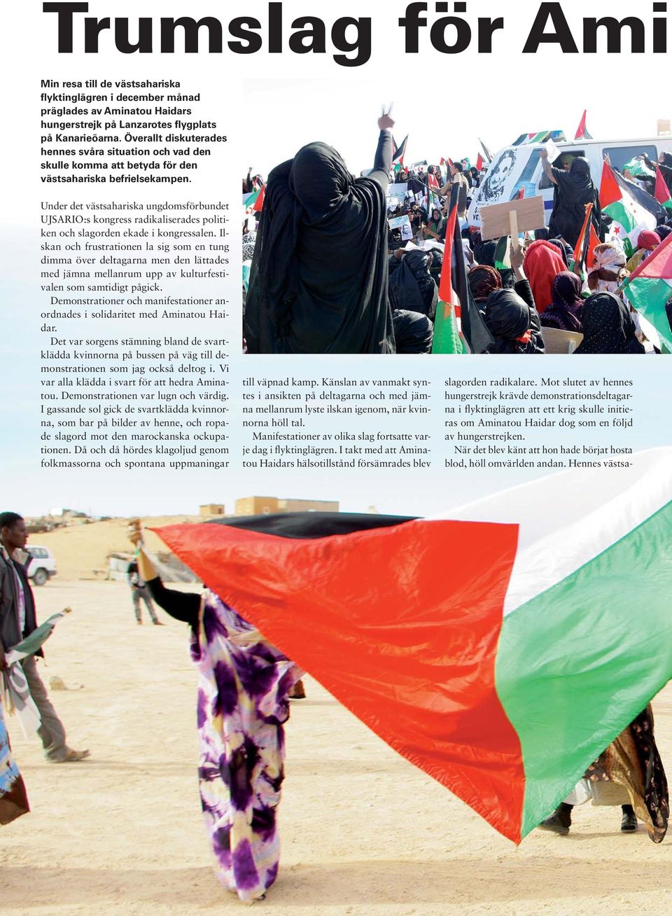 Under det västsahariska ungdomsförbundet UJSARIO:s kongress radikaliserades politiken och slagorden ekade i kongressalen.