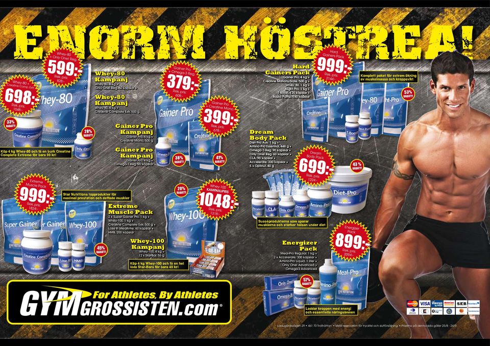 90 kapslar Komplett paket för extrem ökning av muskelmassa och kroppsvikt 53% 38% Dream Body Pack Diet-Pro Adv. 1 kg + Amino-Pro Essential, 448 g + Omega-3 Reg.