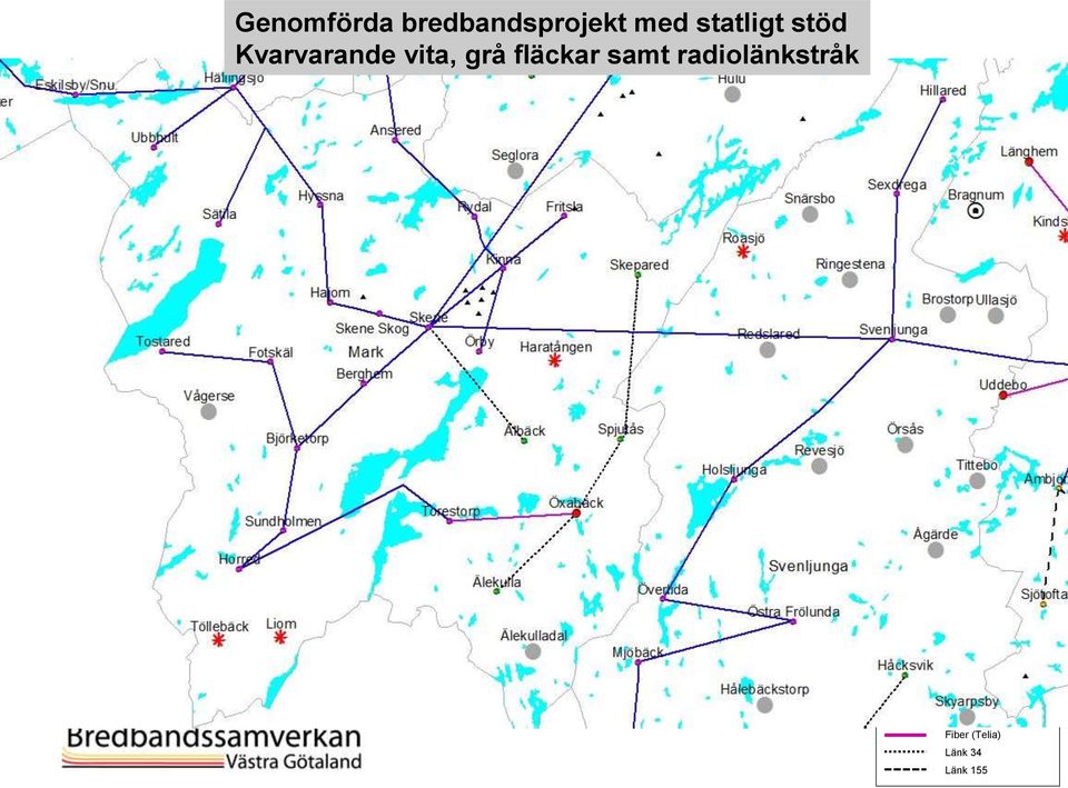 fläckar samt radiolänkstråk Grå fläck