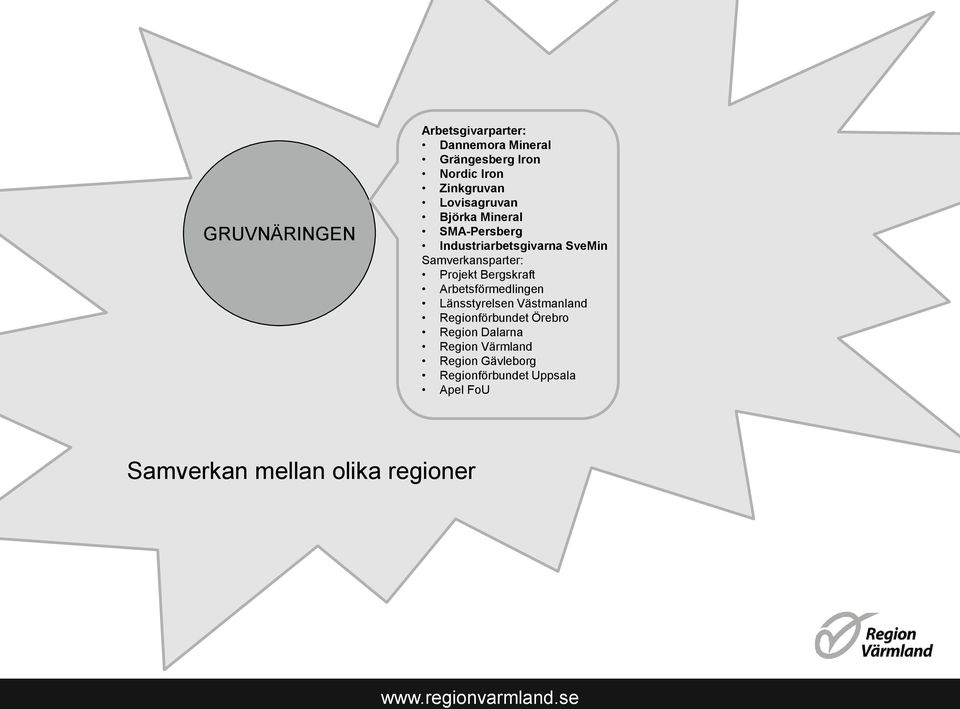 Projekt Bergskraft Arbetsförmedlingen Länsstyrelsen Västmanland Regionförbundet Örebro Region