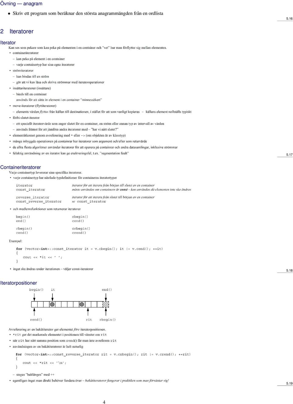 en ordlista 5.16 2 Iteratorer Iterator 5.