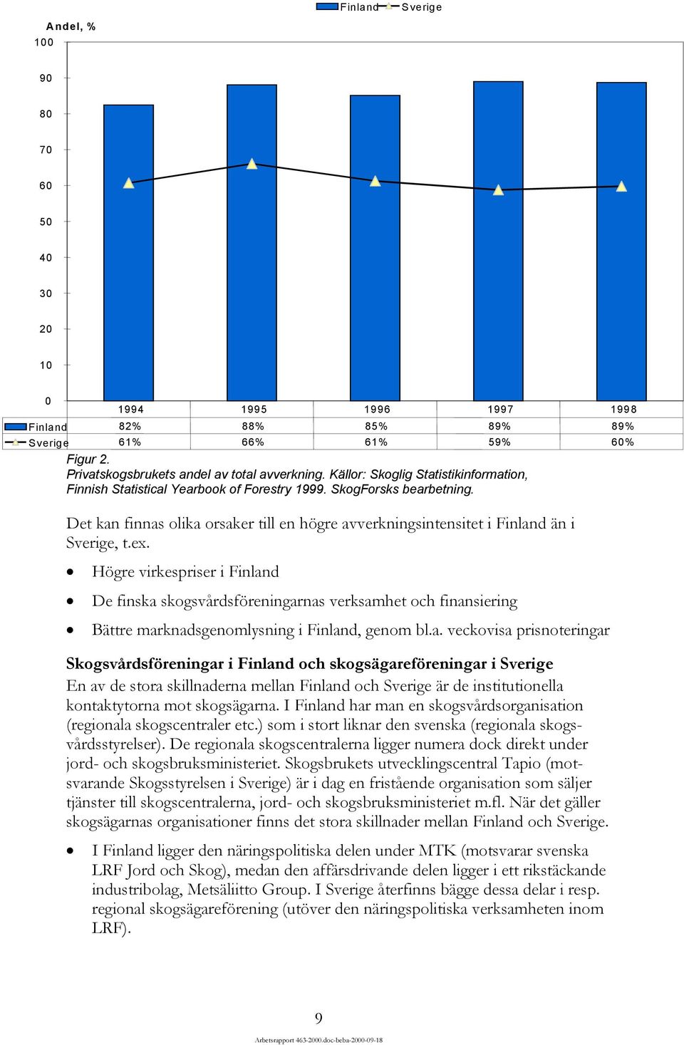 ex. Högre virkespriser i Finlan