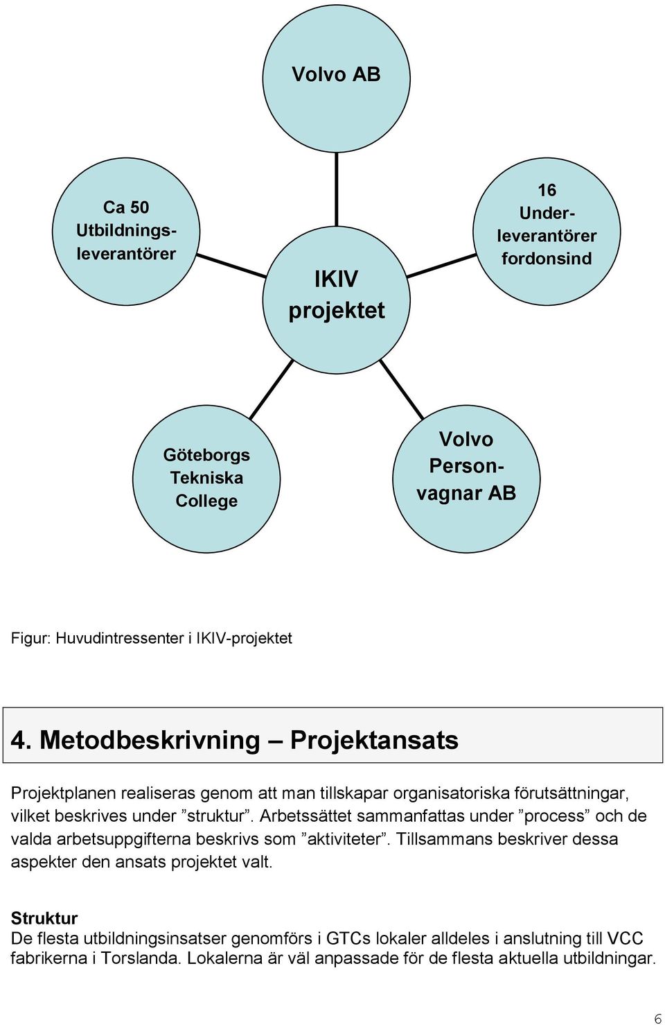 Arbetssättet sammanfattas under process och de valda arbetsuppgifterna beskrivs som aktiviteter. Tillsammans beskriver dessa aspekter den ansats projektet valt.