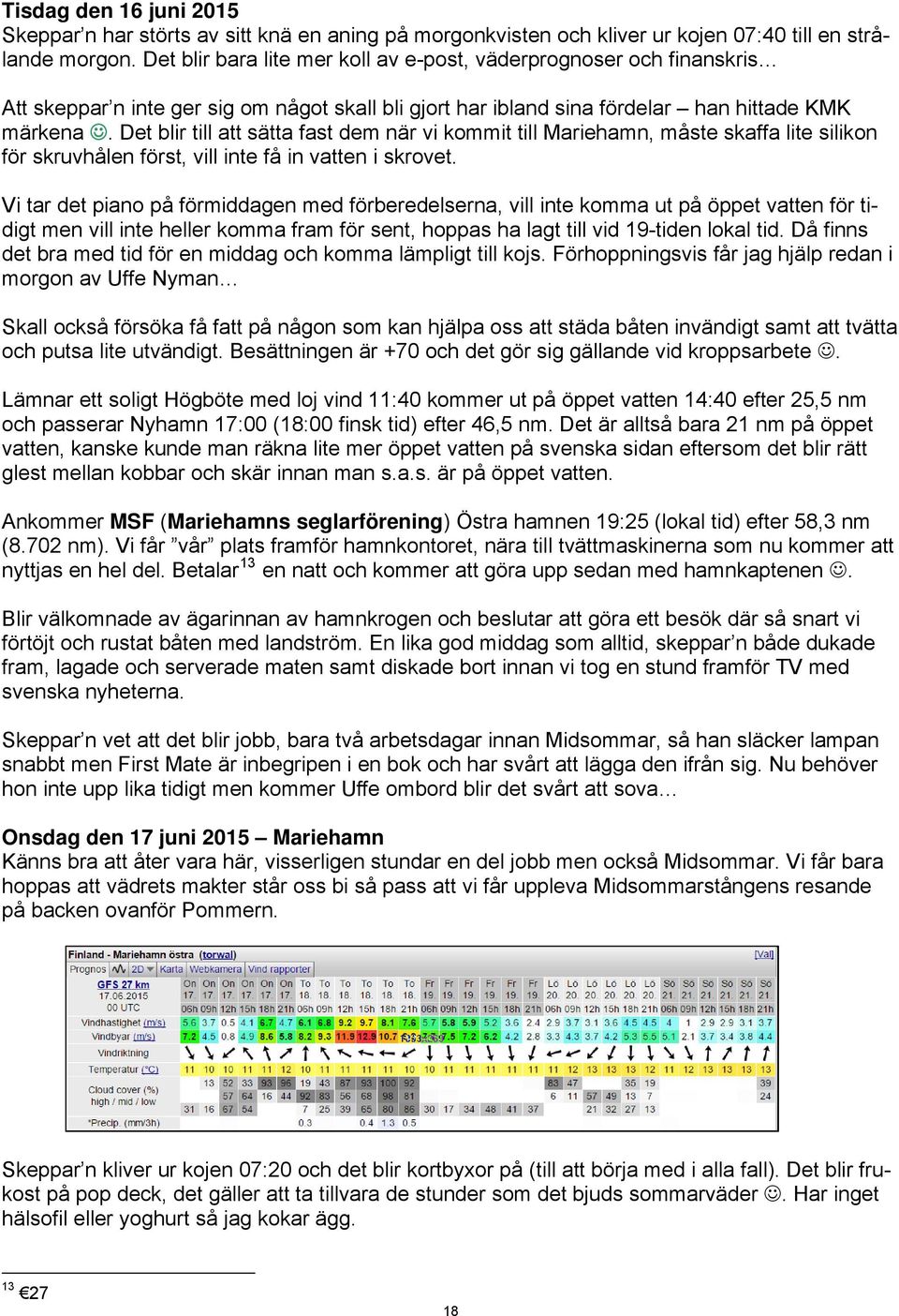 Det blir till att sätta fast dem när vi kommit till Mariehamn, måste skaffa lite silikon för skruvhålen först, vill inte få in vatten i skrovet.