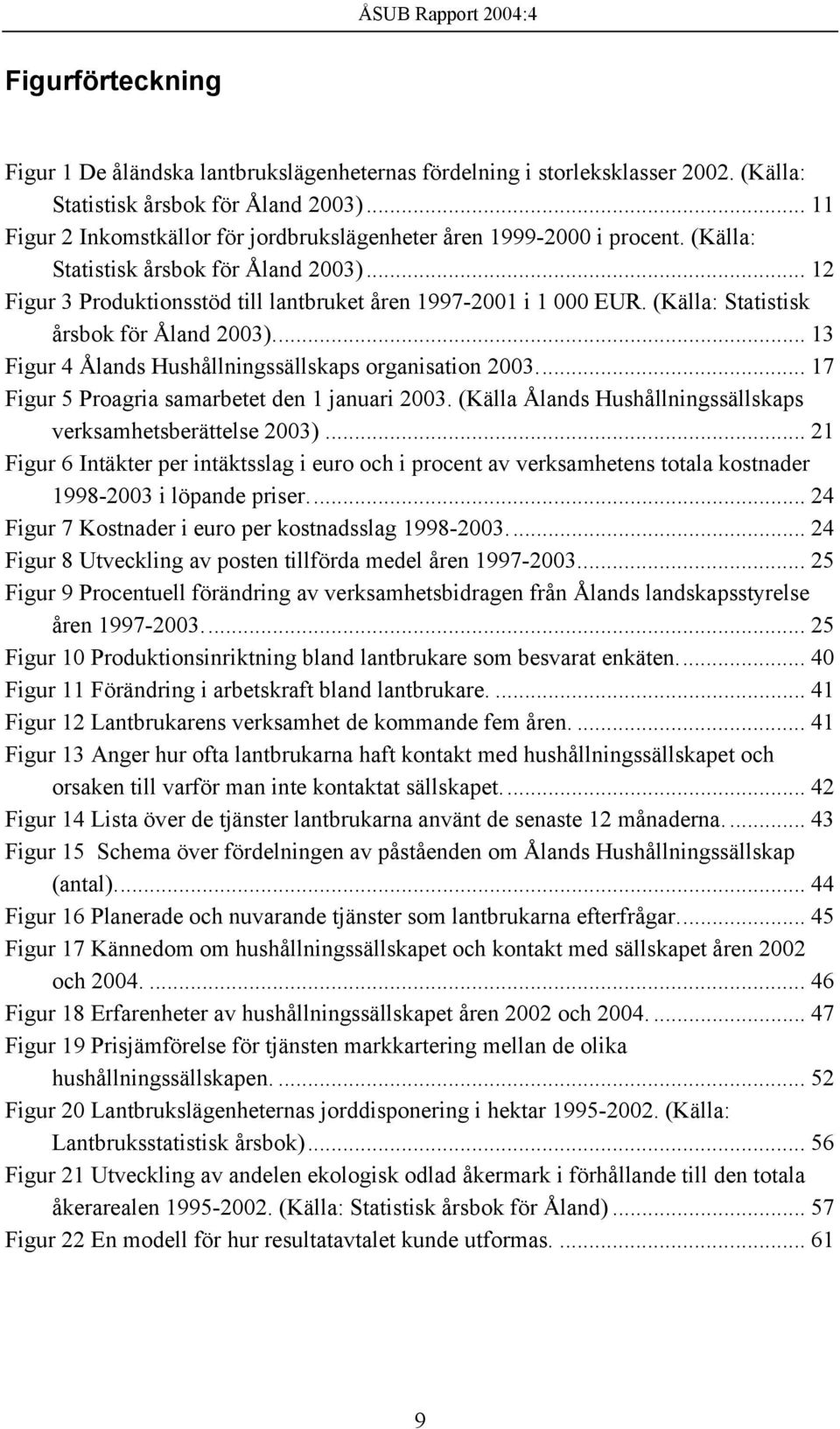 (Källa: Statistisk årsbok för Åland 2003)... 13 Figur 4 Ålands Hushållningssällskaps organisation 2003... 17 Figur 5 Proagria samarbetet den 1 januari 2003.