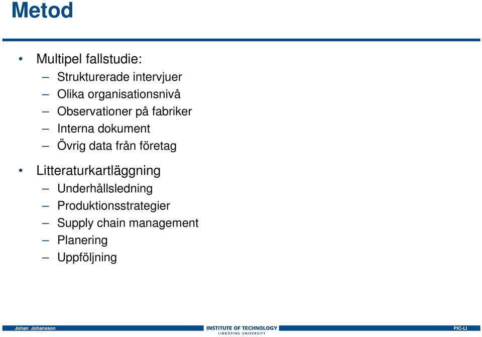Övrig data från företag Litteraturkartläggning