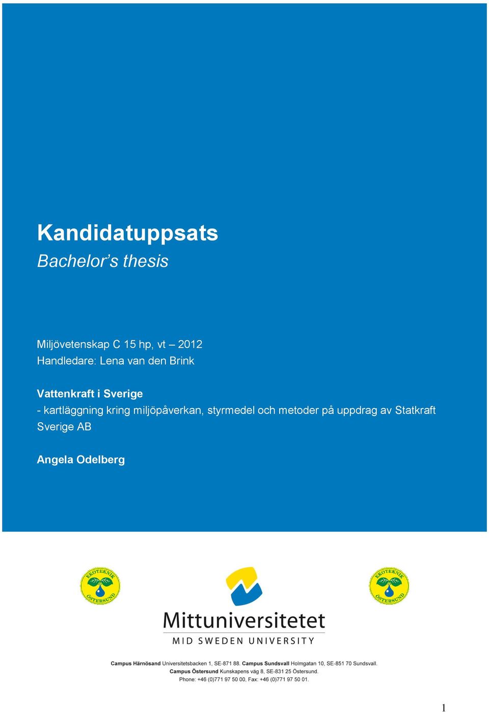 Sverige - kartläggning kring miljöpåverkan, styrmedel och