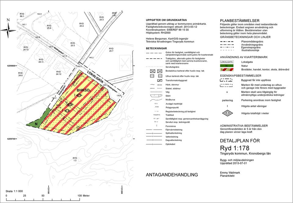 fastighet, samfällighet och sämjedelningsområde samt gräns för kvarterstrakt Traktgräns, alternativ gräns för fastigheter och samfällighet med samma kvartersnamn, samt med kvartersnamn Servitutsgräns