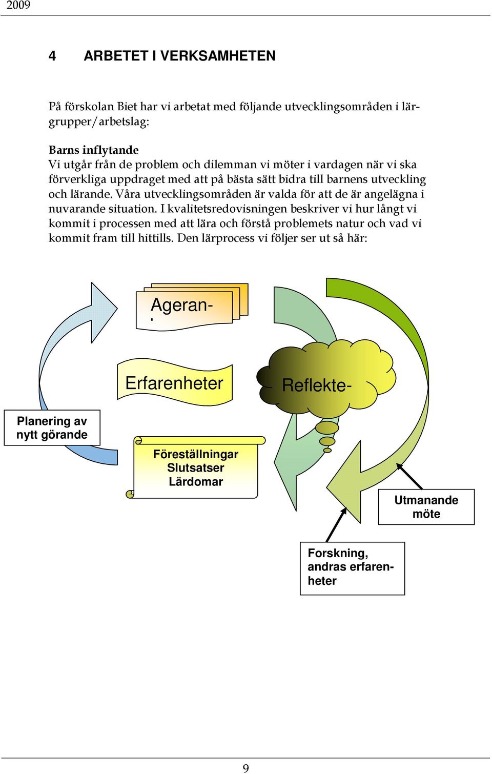 Våra utvecklingsområden är valda för att de är angelägna i nuvarande situation.