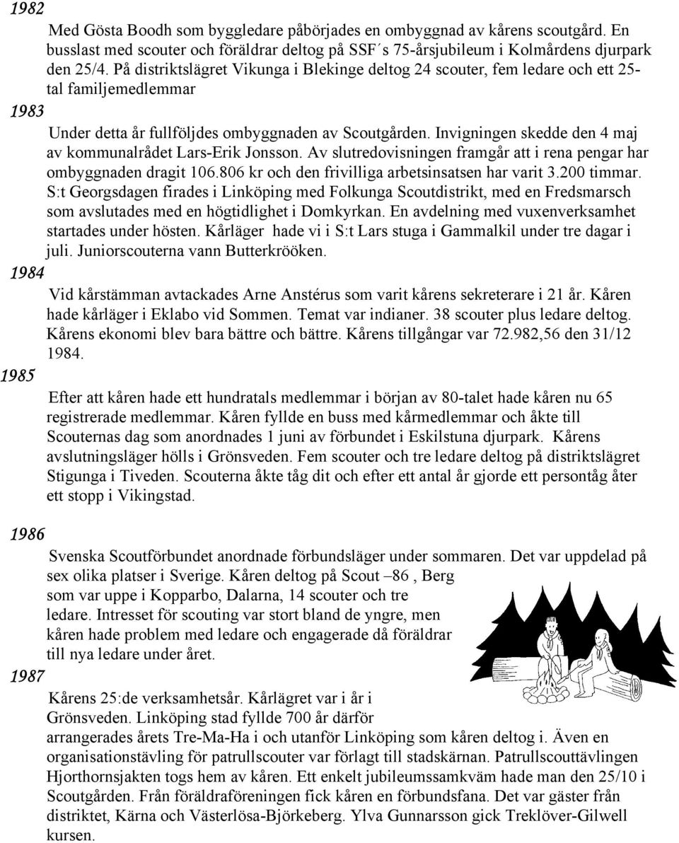 Invigningen skedde den 4 maj av kommunalrådet Lars-Erik Jonsson. Av slutredovisningen framgår att i rena pengar har ombyggnaden dragit 106.806 kr och den frivilliga arbetsinsatsen har varit 3.