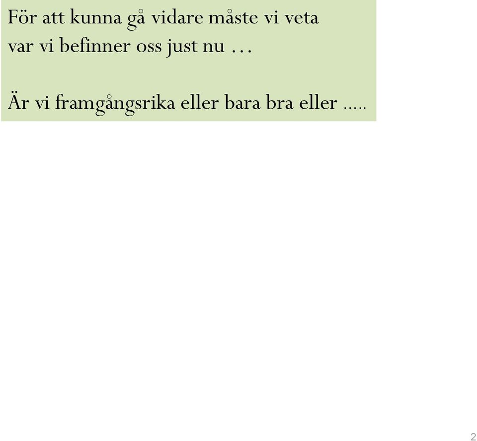 befinner oss just nu Är vi
