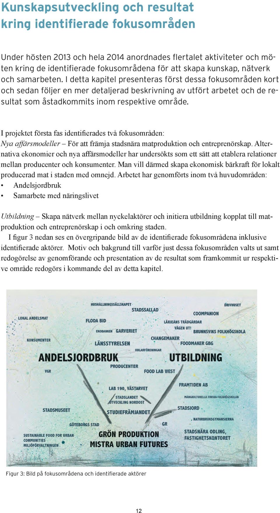 I detta kapitel presenteras först dessa fokusområden kort och sedan följer en mer detaljerad beskrivning av utfört arbetet och de resultat som åstadkommits inom respektive område.