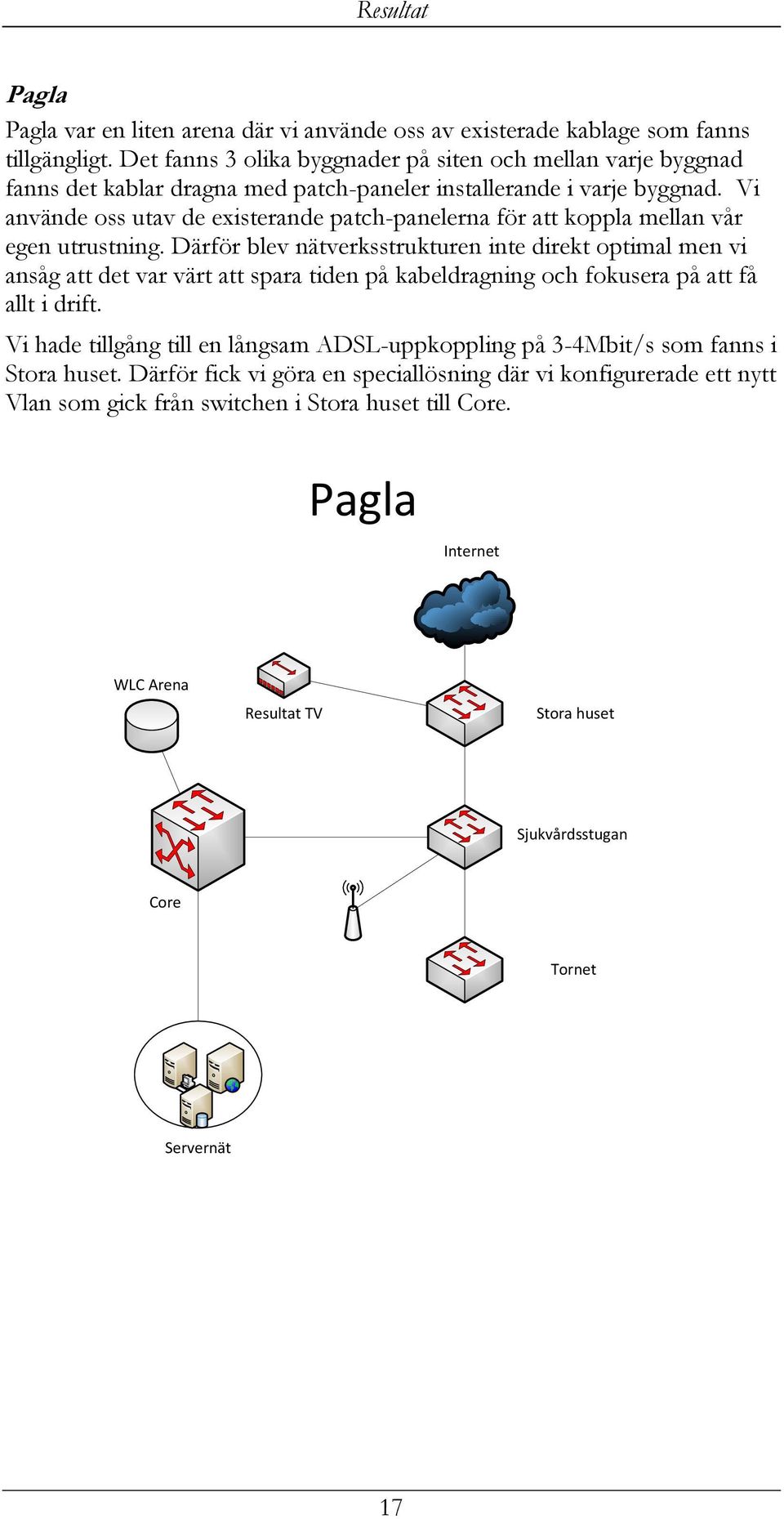 Vi använde oss utav de existerande patch-panelerna för att koppla mellan vår egen utrustning.