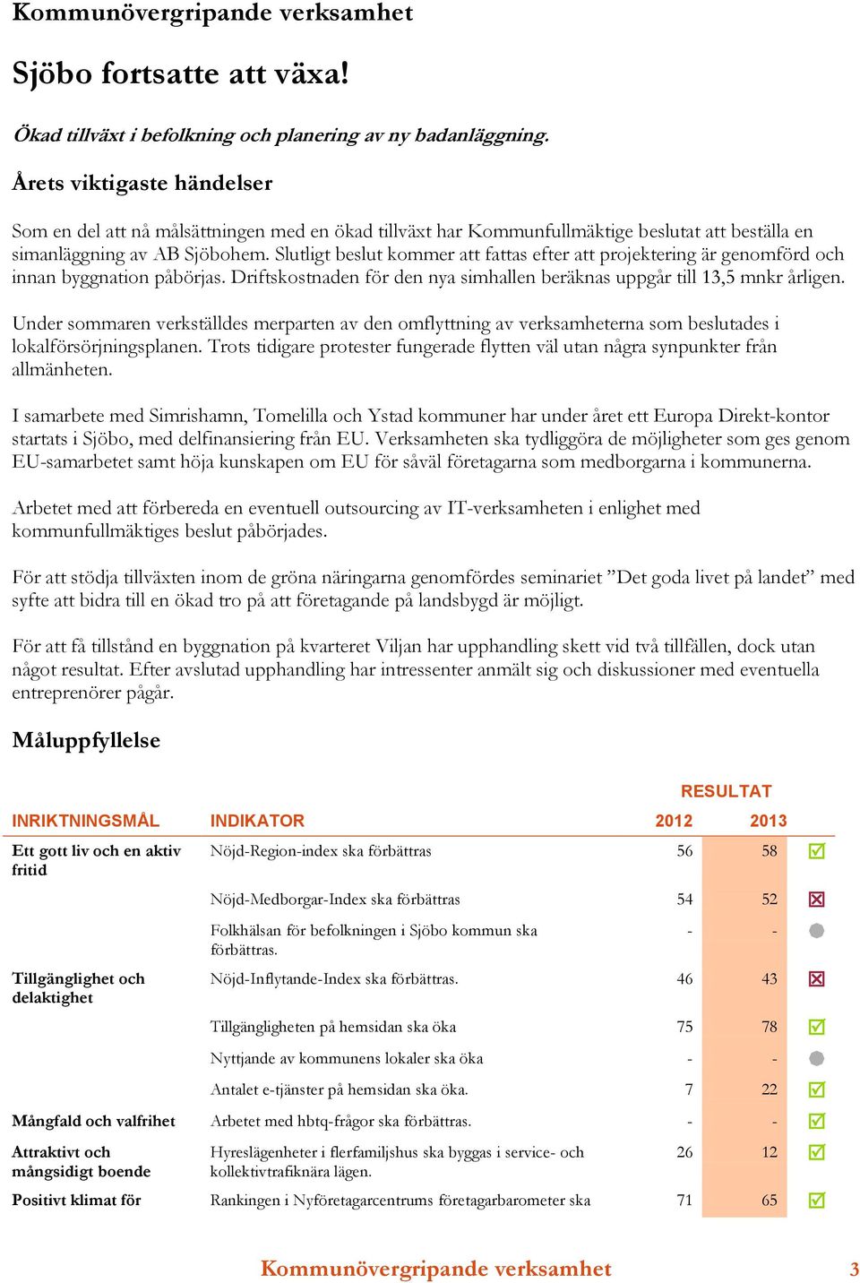 Slutligt beslut kommer att fattas efter att projektering är genomförd och innan byggnation påbörjas. Driftskostnaden för den nya simhallen beräknas uppgår till 13,5 mnkr årligen.