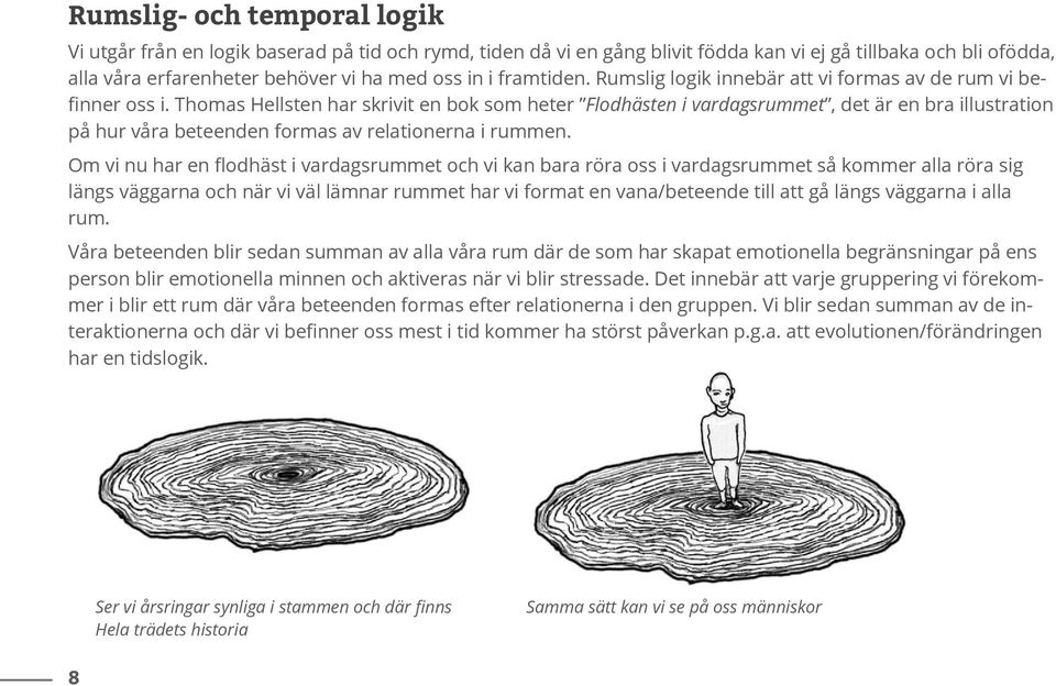 Thomas Hellsten har skrivit en bok som heter Flodhästen i vardagsrummet, det är en bra illustration på hur våra beteenden formas av relationerna i rummen.