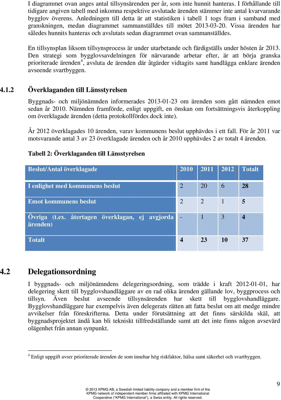 Anledningen till detta är att statistiken i tabell 1 togs fram i samband med granskningen, medan diagrammet sammanställdes till mötet 2013-03-20.