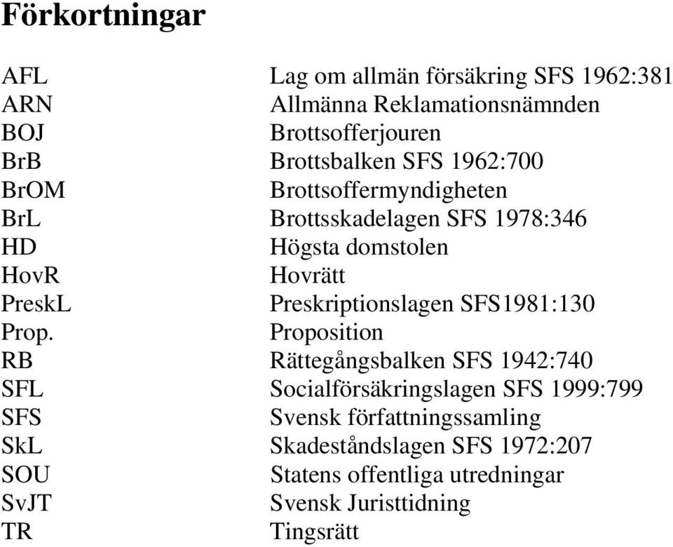 PreskL Preskriptionslagen SFS1981:130 Prop.